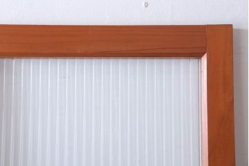 昭和レトロ　モールガラス入り!古い木のドア(1)