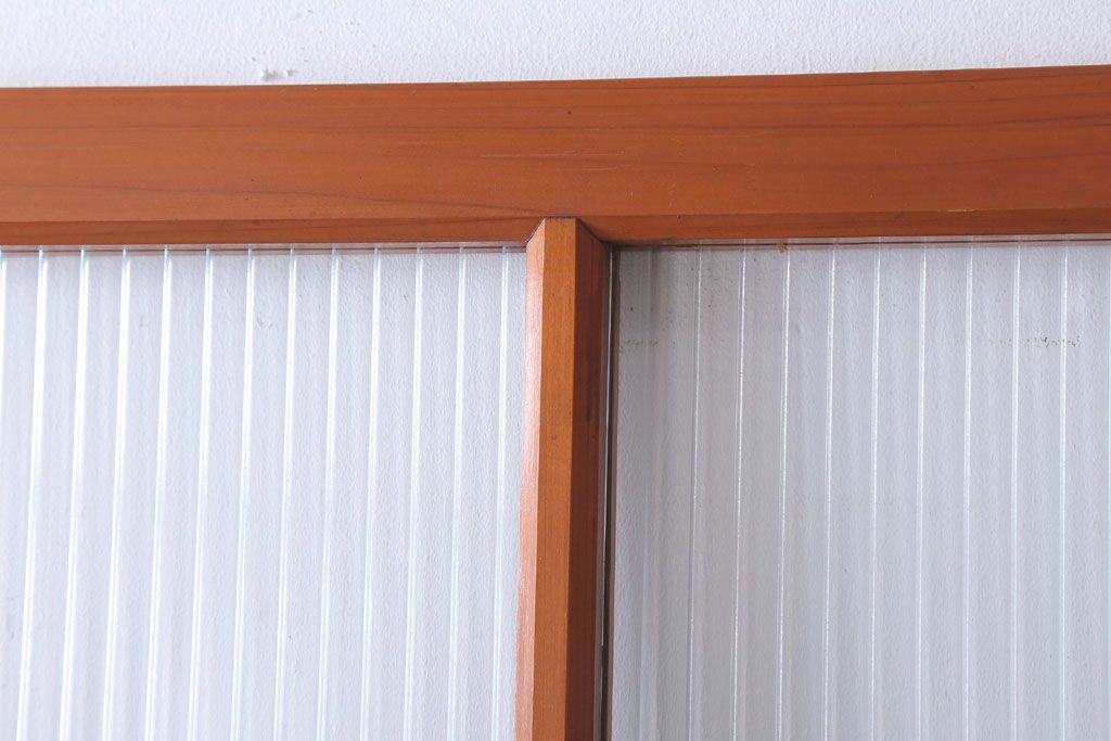 昭和レトロ　モールガラス入り!古い木のドア(1)