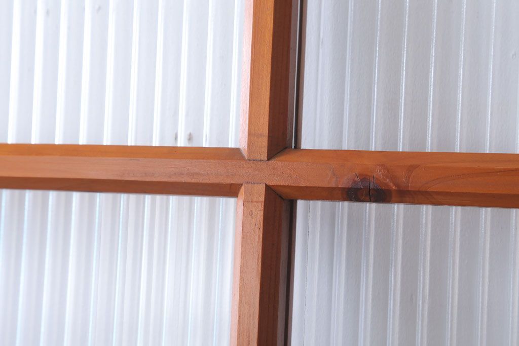 昭和レトロ　モールガラス入り!古い木のドア(1)