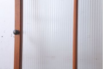 昭和レトロ　モールガラス入り!古い木のドア(1)