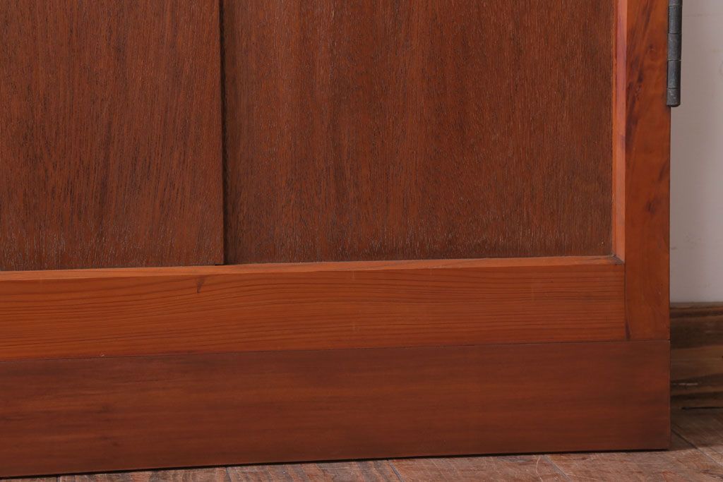 昭和レトロ　モールガラス入り!古い木のドア(1)