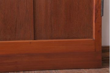 昭和レトロ　モールガラス入り!古い木のドア(1)