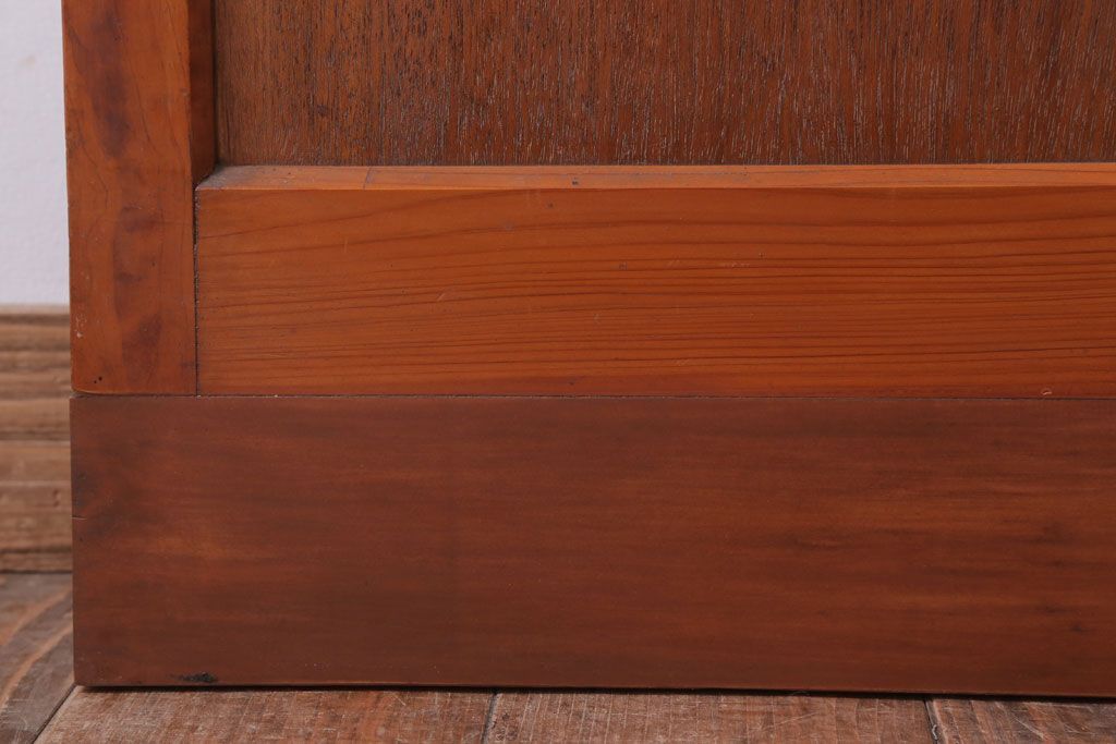 昭和レトロ　モールガラス入り!古い木のドア(1)