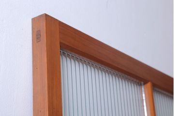 昭和レトロ　モールガラス入り!古い木のドア(1)