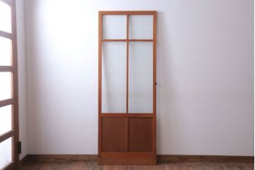 昭和レトロ　モールガラス入り!古い木のドア(1)