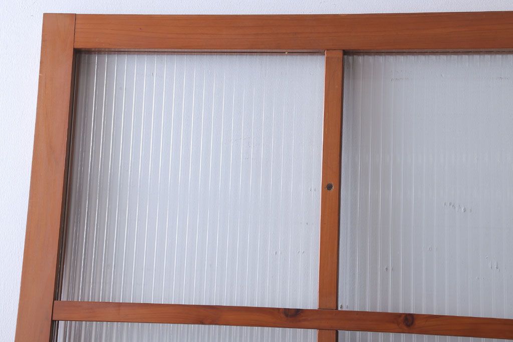 昭和レトロ　モールガラス入り!古い木のドア(1)