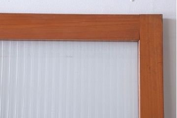 昭和レトロ　モールガラス入り!古い木のドア(1)