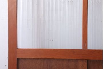 昭和レトロ　モールガラス入り!古い木のドア(1)