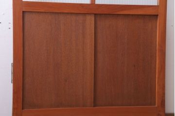 昭和レトロ　モールガラス入り!古い木のドア(1)