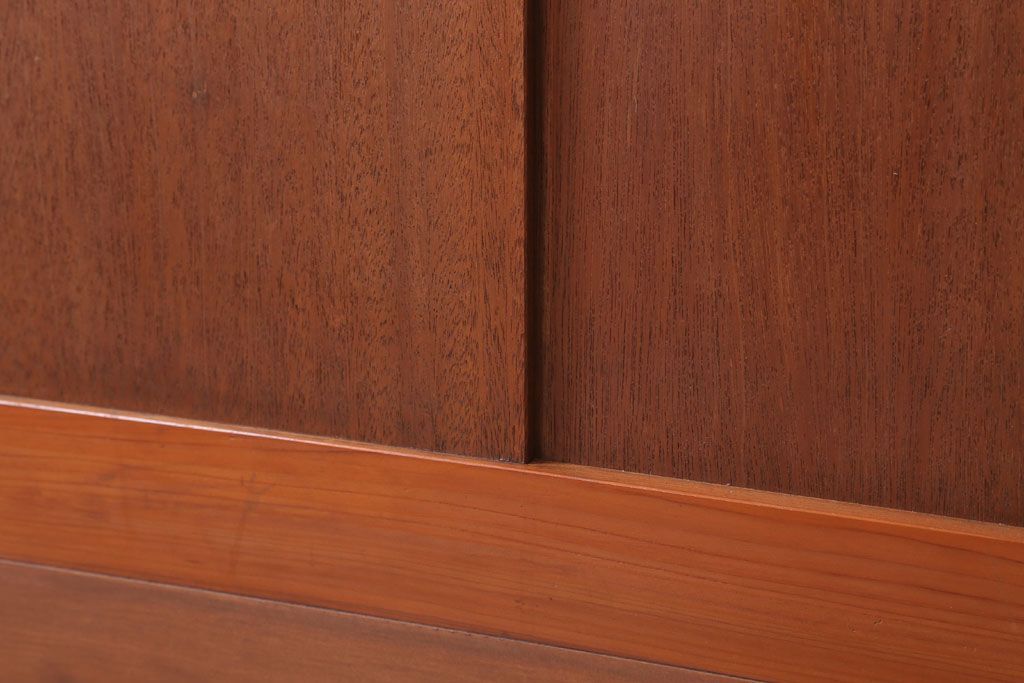 昭和レトロ　モールガラス入り!古い木のドア(1)