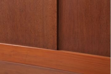 昭和レトロ　モールガラス入り!古い木のドア(1)