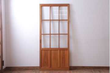  昭和レトロ　クリアガラス入り!古い木のドア