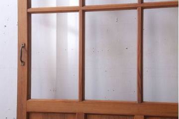  昭和レトロ　クリアガラス入り!古い木のドア