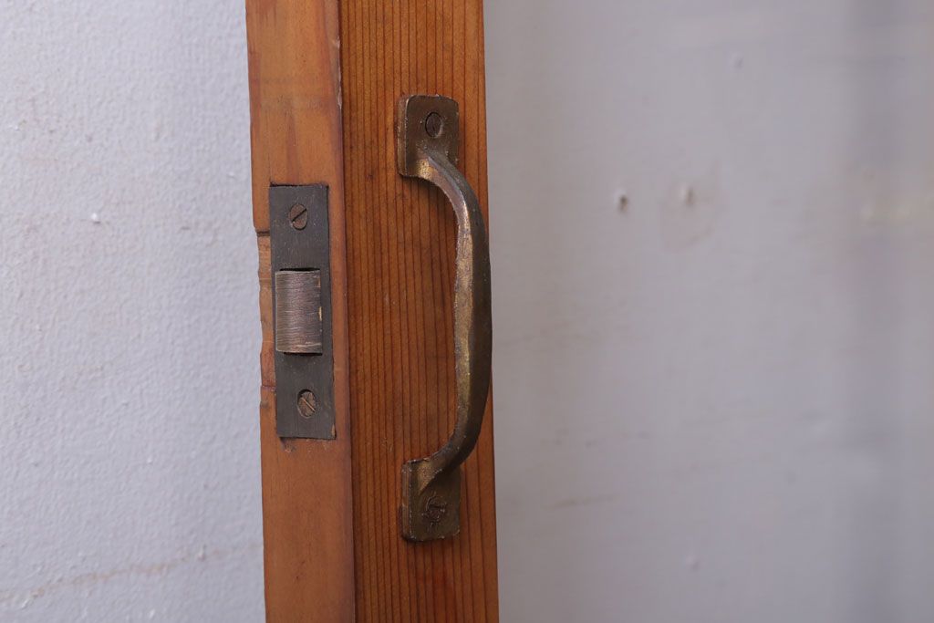  昭和レトロ　クリアガラス入り!古い木のドア