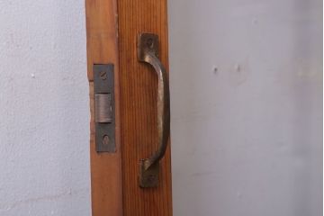  昭和レトロ　クリアガラス入り!古い木のドア