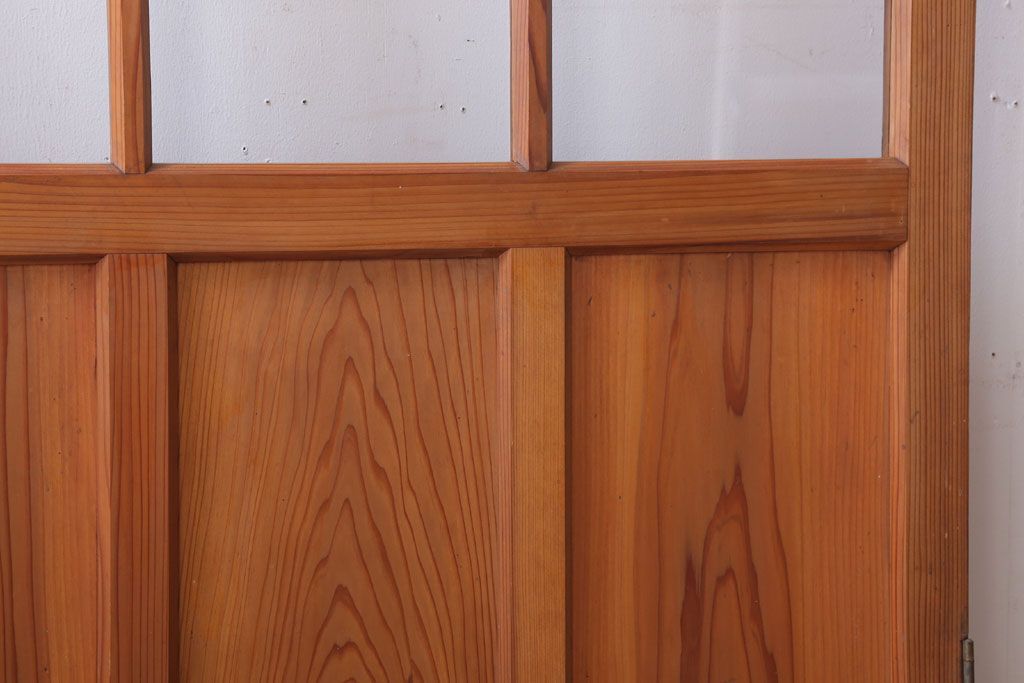  昭和レトロ　クリアガラス入り!古い木のドア