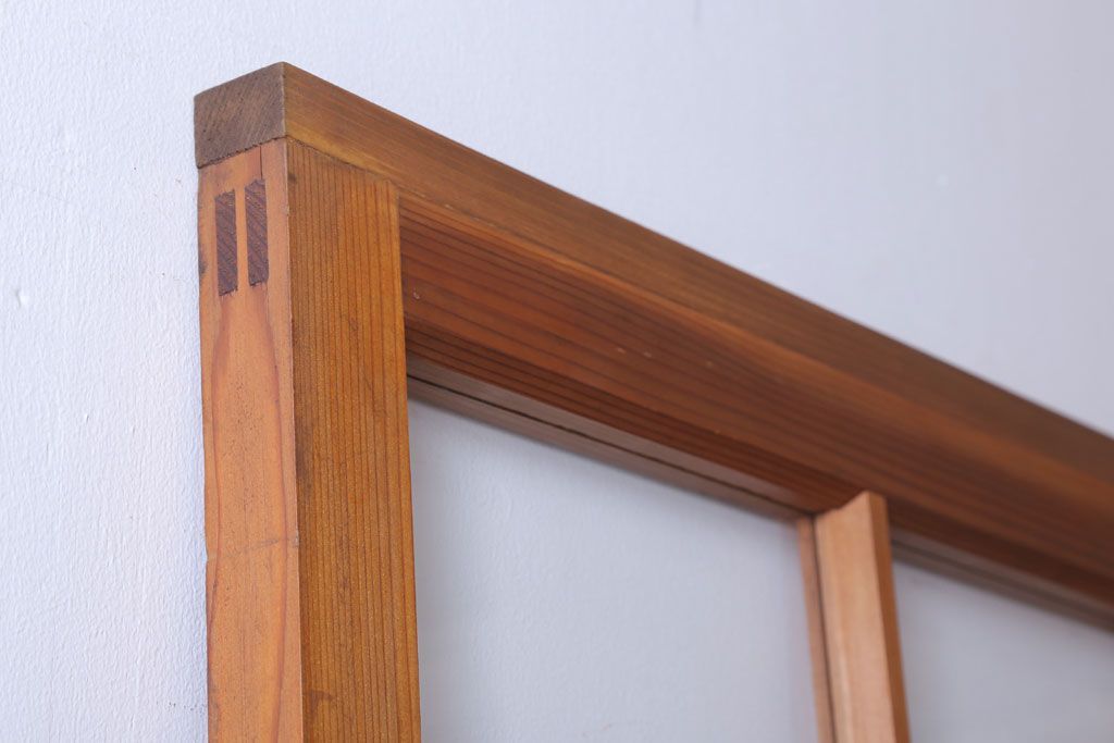  昭和レトロ　クリアガラス入り!古い木のドア