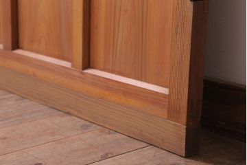  昭和レトロ　クリアガラス入り!古い木のドア