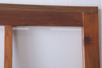  昭和レトロ　クリアガラス入り!古い木のドア