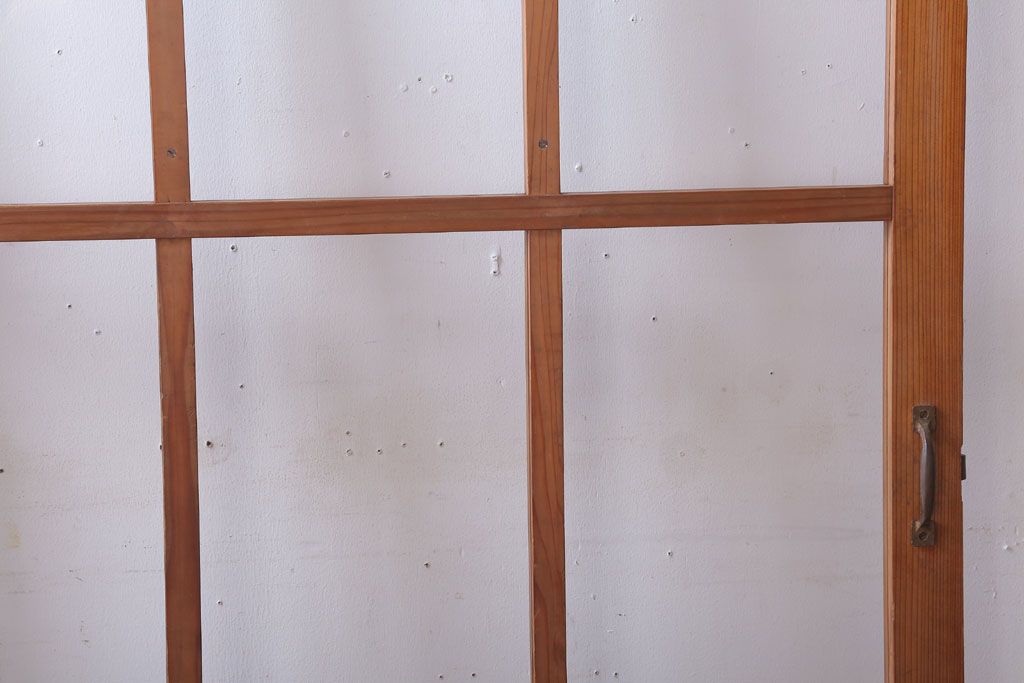  昭和レトロ　クリアガラス入り!古い木のドア