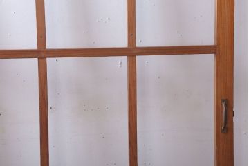  昭和レトロ　クリアガラス入り!古い木のドア