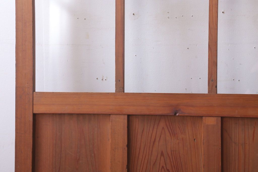  昭和レトロ　クリアガラス入り!古い木のドア