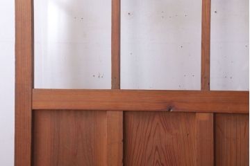  昭和レトロ　クリアガラス入り!古い木のドア