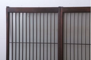アンティーク　すりガラス入り!書院ガラス戸4枚セット(窓)