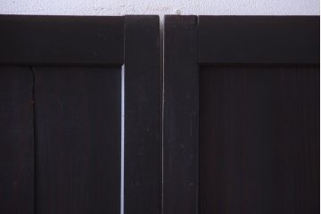 【I様ご成約済み・ご決済用】古民具・骨董　明治期　古い木味のアンティーク帯戸2枚セット(3)
