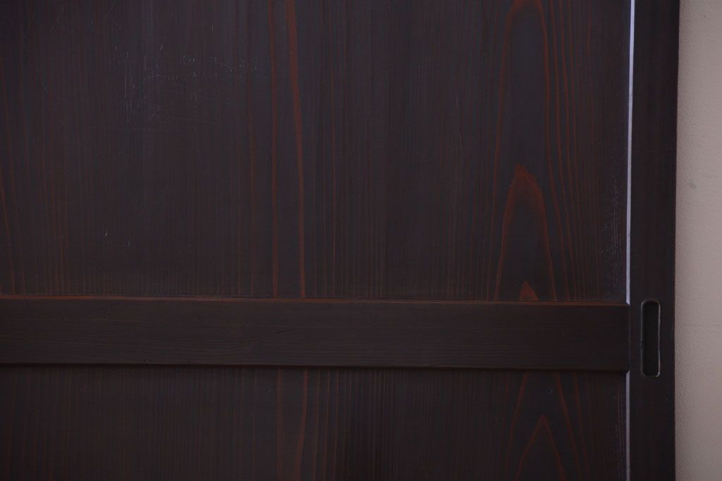 【I様ご成約済み・ご決済用】古民具・骨董　明治期　古い木味のアンティーク帯戸2枚セット(3)