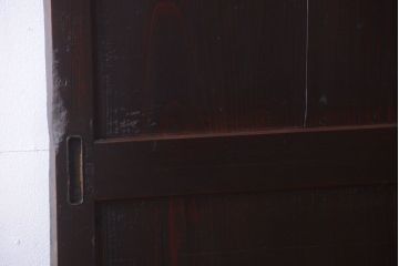 【I様ご成約済み・ご決済用】古民具・骨董　明治期　古い木味のアンティーク帯戸2枚セット(3)