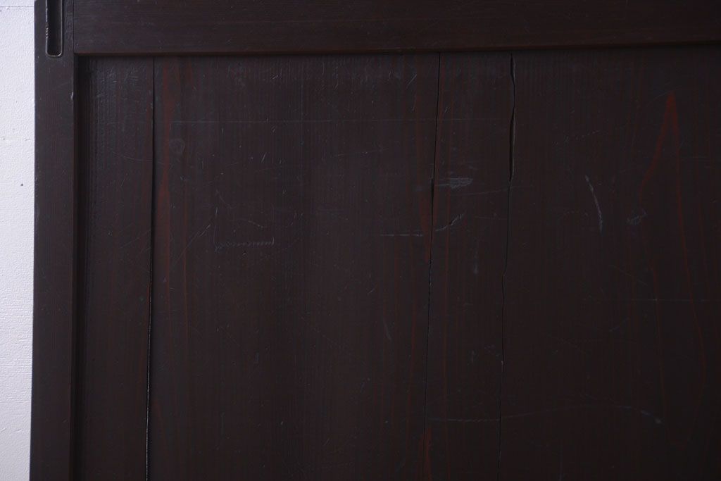 【I様ご成約済み・ご決済用】古民具・骨董　明治期　古い木味のアンティーク帯戸2枚セット(3)