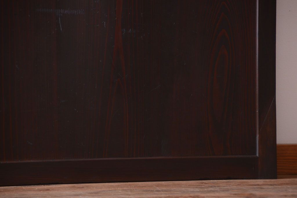 【I様ご成約済み・ご決済用】古民具・骨董　明治期　古い木味のアンティーク帯戸2枚セット(3)