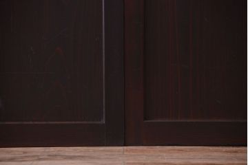 【I様ご成約済み・ご決済用】古民具・骨董　明治期　古い木味のアンティーク帯戸2枚セット(3)