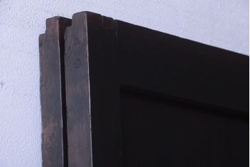 【I様ご成約済み・ご決済用】古民具・骨董　明治期　古い木味のアンティーク帯戸2枚セット(3)