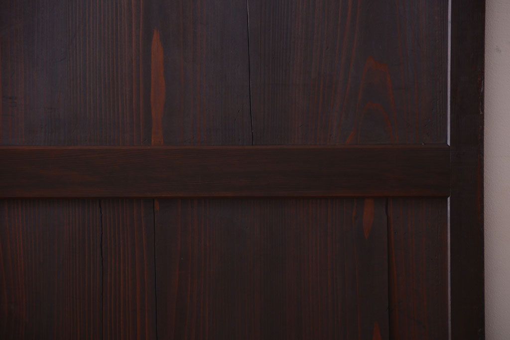 【I様ご成約済み・ご決済用】古民具・骨董　明治期　古い木味のアンティーク帯戸2枚セット(3)