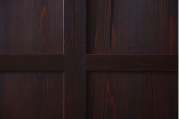 【I様ご成約済み・ご決済用】古民具・骨董　明治期　古い木味のアンティーク帯戸2枚セット(3)