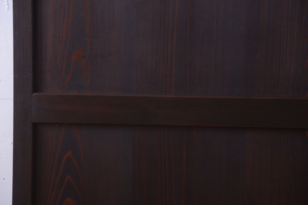 【I様ご成約済み・ご決済用】古民具・骨董　明治期　古い木味のアンティーク帯戸2枚セット(3)