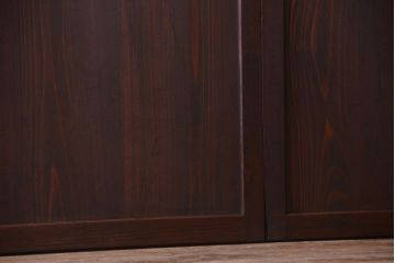 【I様ご成約済み・ご決済用】古民具・骨董　明治期　古い木味のアンティーク帯戸2枚セット(3)