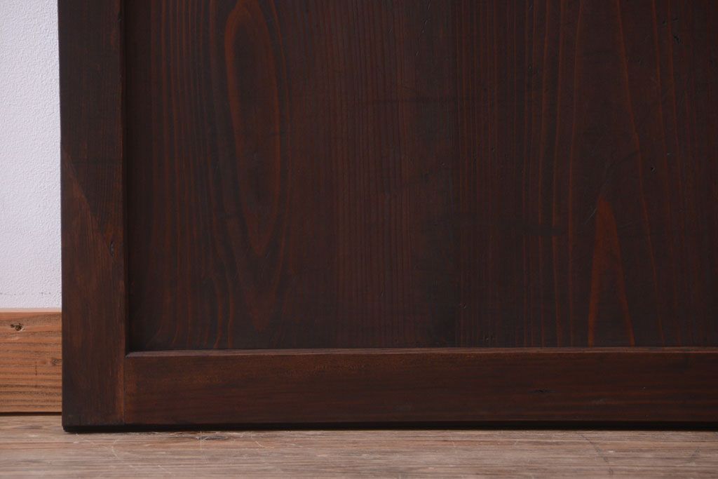 【I様ご成約済み・ご決済用】古民具・骨董　明治期　古い木味のアンティーク帯戸2枚セット(3)