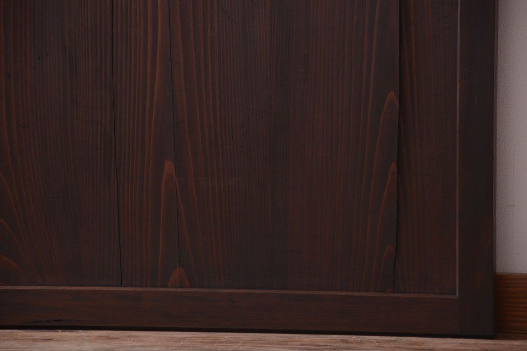 【I様ご成約済み・ご決済用】古民具・骨董　明治期　古い木味のアンティーク帯戸2枚セット(3)