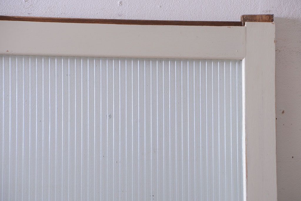 アンティークペイント　モールガラス戸2枚セット