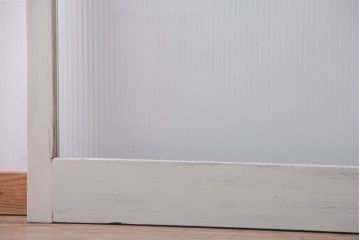 アンティークペイント　モールガラス戸2枚セット