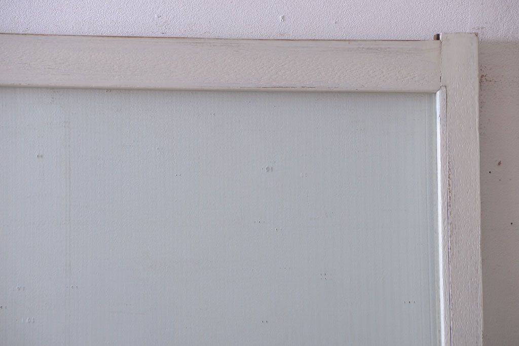 アンティークペイント　モールガラス戸2枚セット