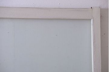アンティークペイント　モールガラス戸2枚セット