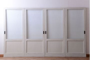 アンティークペイント　モールガラス戸4枚セット(2)