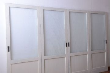 アンティークペイント　モールガラス戸4枚セット(2)