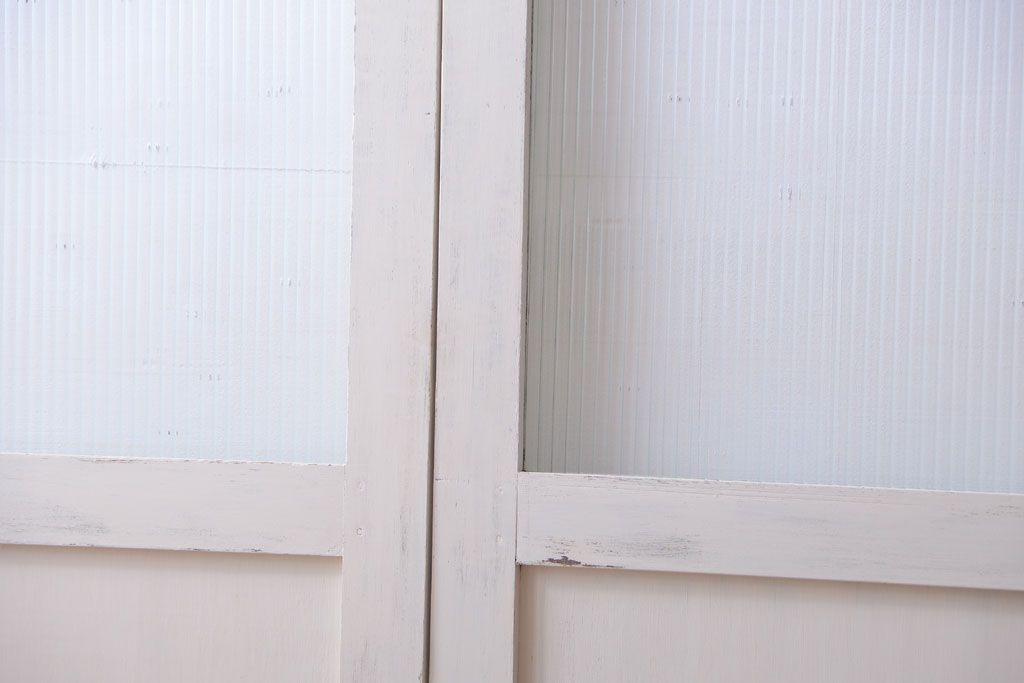 アンティークペイント　モールガラス戸4枚セット(2)