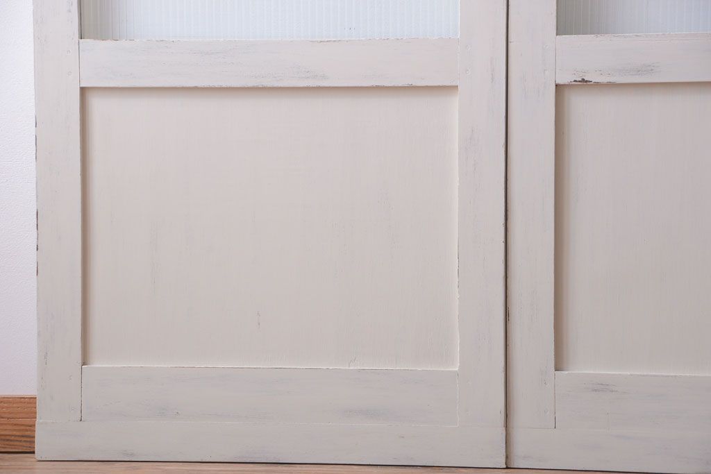 アンティークペイント　モールガラス戸4枚セット(2)