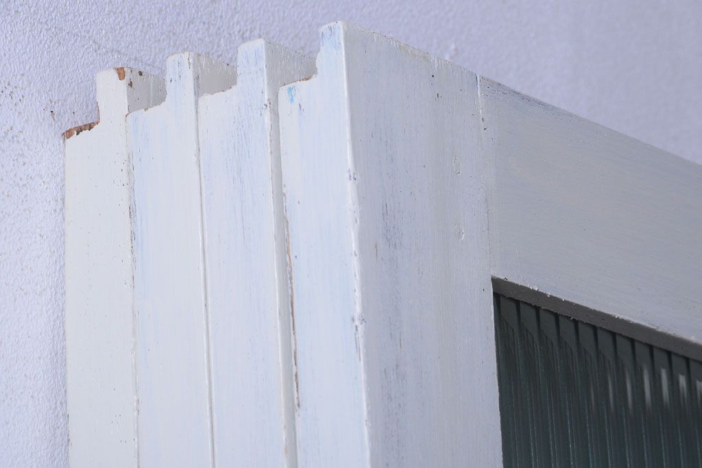 アンティークペイント　モールガラス戸4枚セット(2)